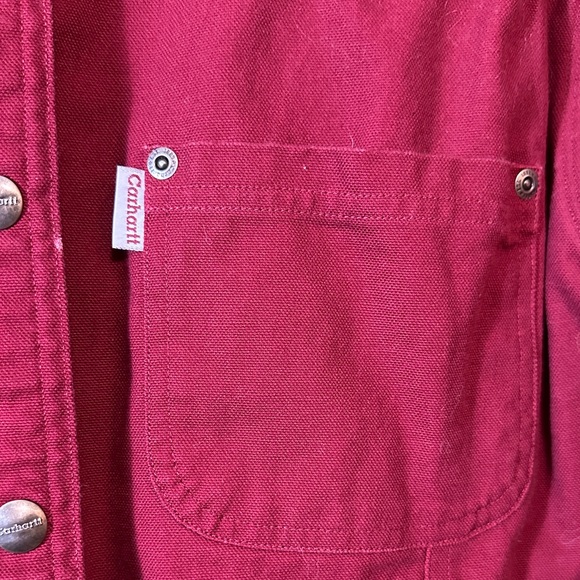 Carhartt women’s Red Button-Up chore coat XL - Picture 3 of 5
